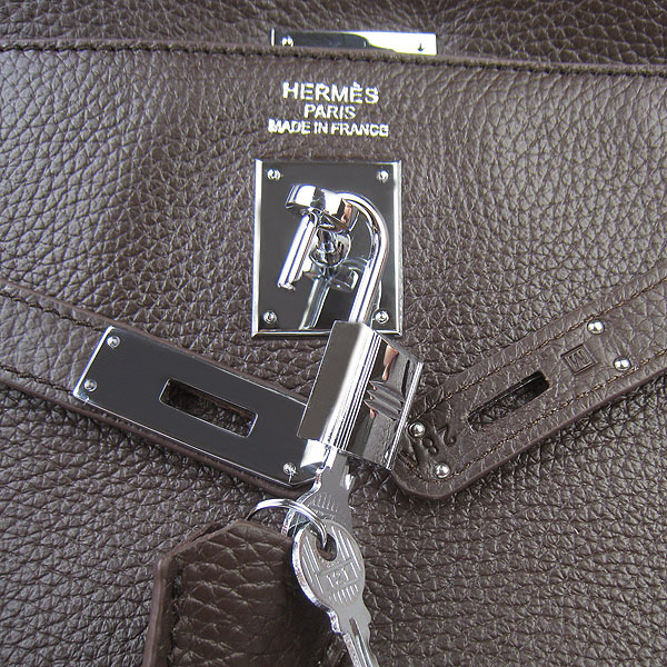 High Quality Hermes Kelly 35cm Togo Leather Bag Dark Coffee 6308